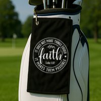 Faith It Does Not Make Things Easier It Makes Them Possible LukeJesus Golf Towel