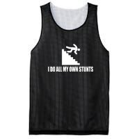 Funny I Do All My Own Stairs Stunts Upside Down Gift Mesh Reversible Basketball Jersey Tank