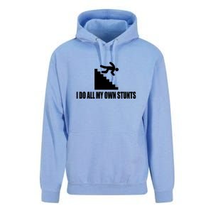 Funny I Do All My Own Stairs Stunts Upside Down Gift Unisex Surf Hoodie