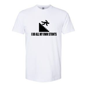 Funny I Do All My Own Stairs Stunts Upside Down Gift Softstyle CVC T-Shirt