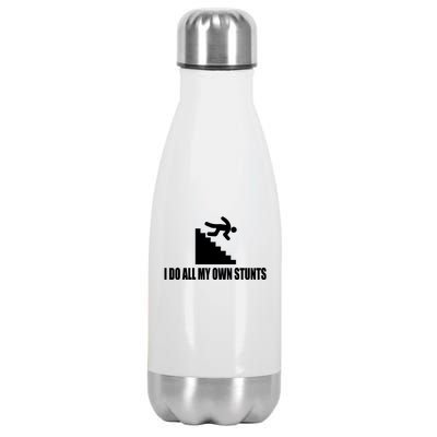 Funny I Do All My Own Stairs Stunts Upside Down Gift Stainless Steel Insulated Water Bottle