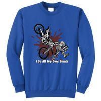 Funny I Do My Own Stunts Cool Motorcycle Gift For Men Women Gift Tall Sweatshirt