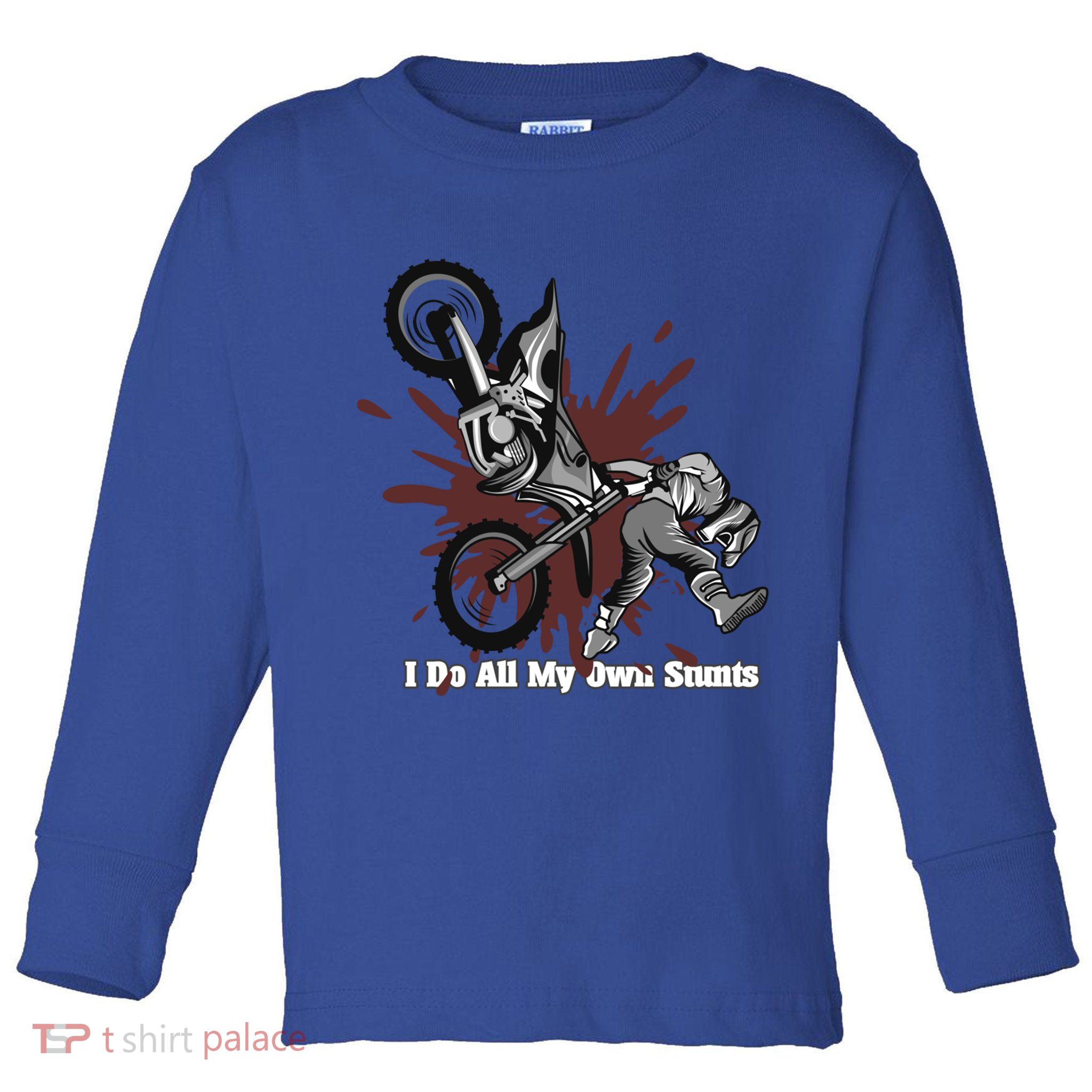 Funny I Do My Own Stunts Cool Motorcycle Gift For Men Women Gift Toddler Long Sleeve Shirt
