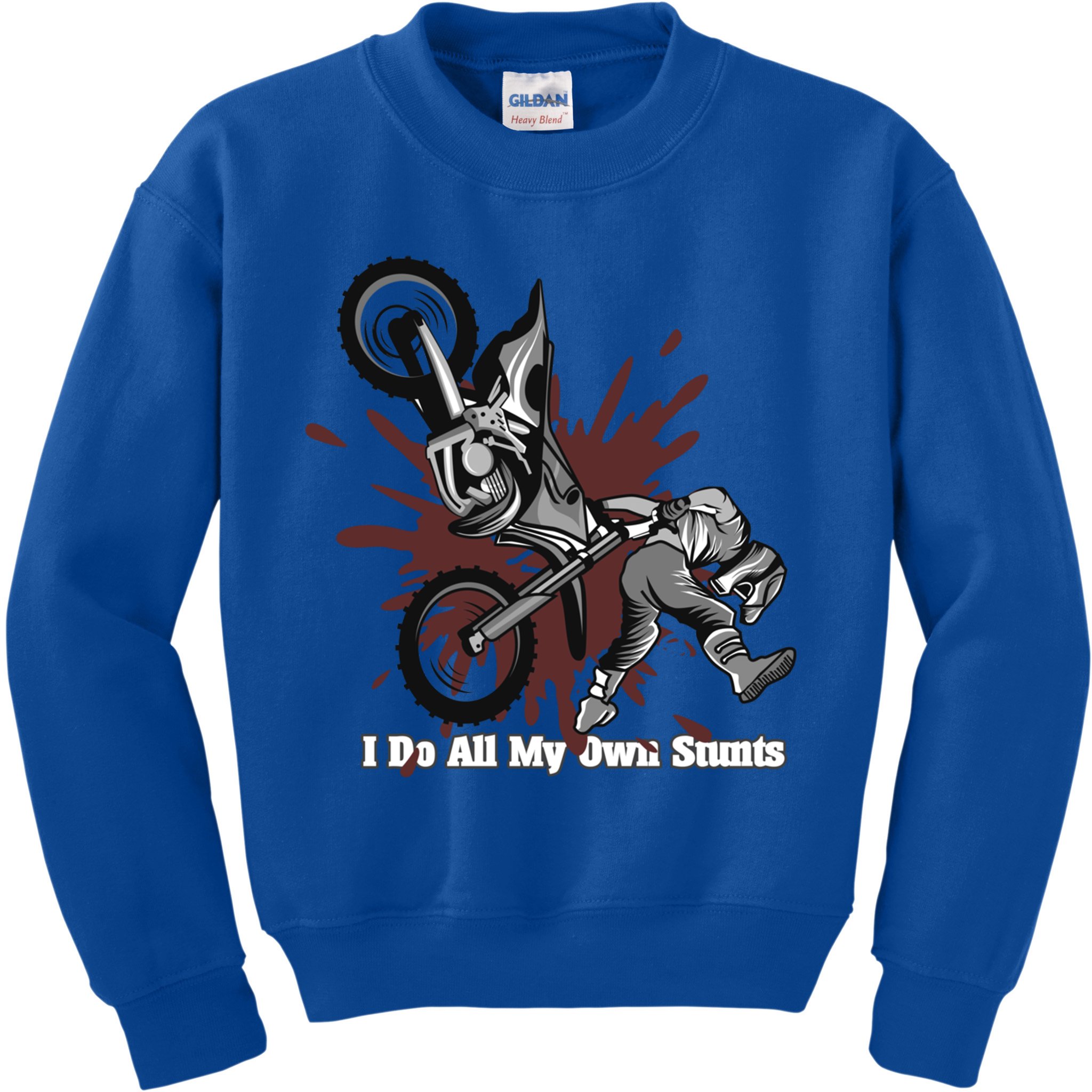 Funny I Do My Own Stunts Cool Motorcycle Gift For Men Women Gift Kids Sweatshirt