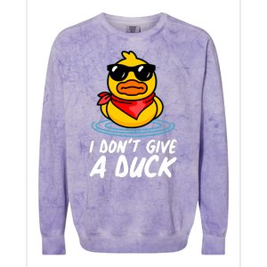 Funny I Dont Give A Duck Colorblast Crewneck Sweatshirt