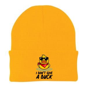 Funny I Dont Give A Duck Knit Cap Winter Beanie