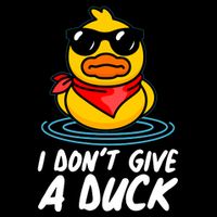 Funny I Dont Give A Duck Drawstring Bag