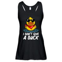 Funny I Dont Give A Duck Ladies Essential Flowy Tank