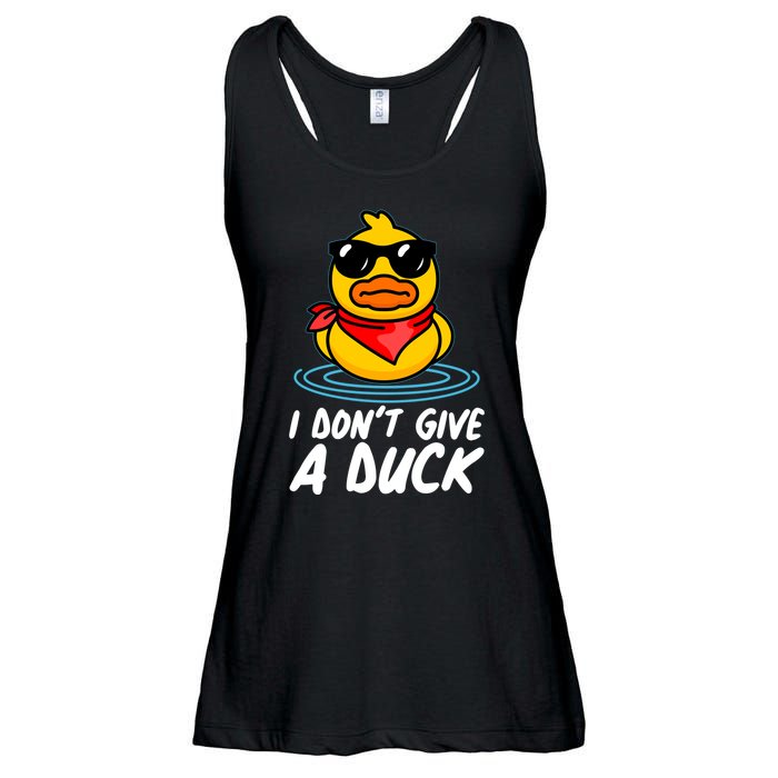 Funny I Dont Give A Duck Ladies Essential Flowy Tank