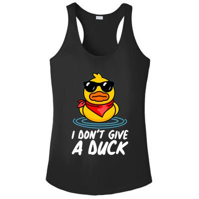 Funny I Dont Give A Duck Ladies PosiCharge Competitor Racerback Tank