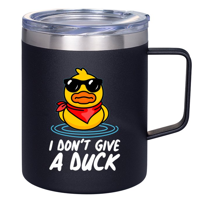 Funny I Dont Give A Duck 12oz Stainless Steel Coffee Mug