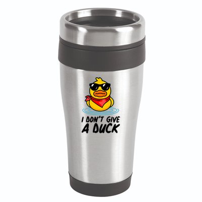 Funny I Dont Give A Duck 16oz Travel Tumbler