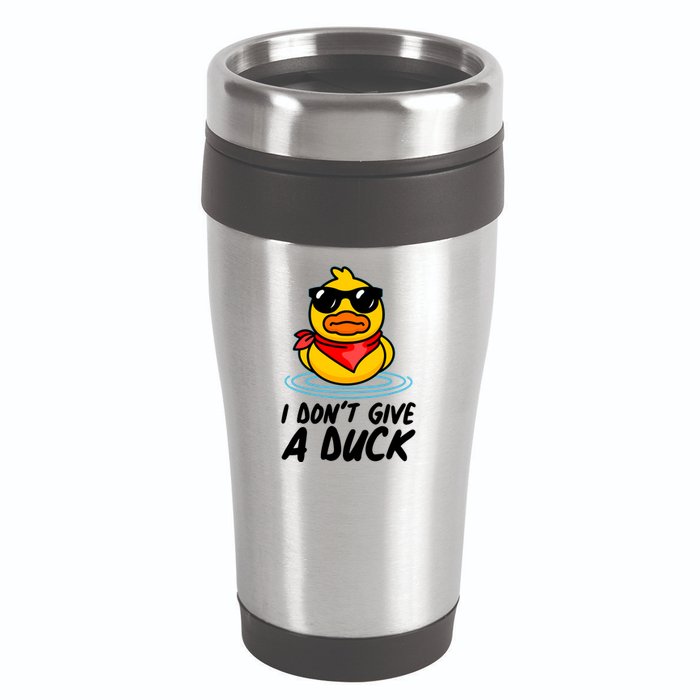 Funny I Dont Give A Duck 16oz Travel Tumbler