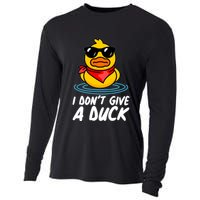 Funny I Dont Give A Duck Cooling Performance Long Sleeve Crew