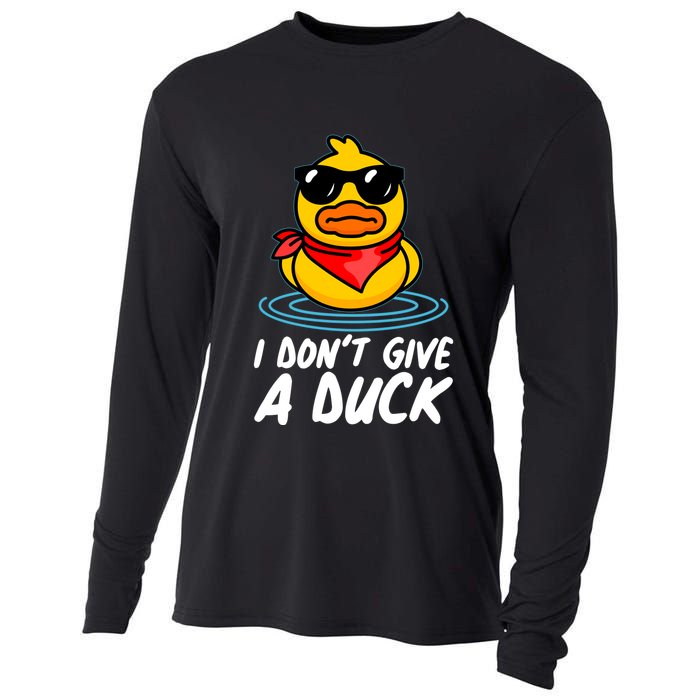 Funny I Dont Give A Duck Cooling Performance Long Sleeve Crew