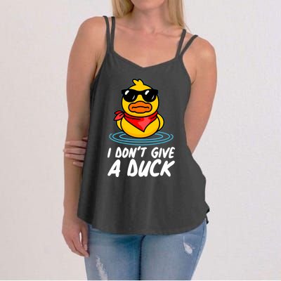 Funny I Dont Give A Duck Women's Strappy Tank