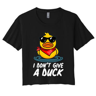 Funny I Dont Give A Duck Crop Top