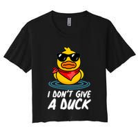 Funny I Dont Give A Duck Crop Top