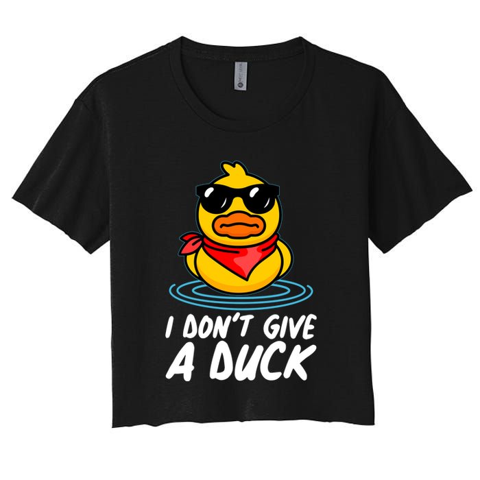 Funny I Dont Give A Duck Crop Top