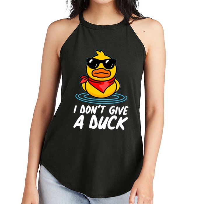 Funny I Dont Give A Duck Women's Perfect Tri Rocker Tank
