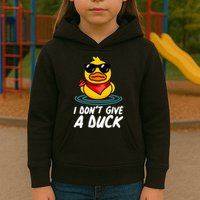 Funny I Dont Give A Duck Kids Hoodie