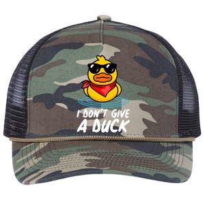 Funny I Dont Give A Duck Retro Rope Trucker Hat Cap