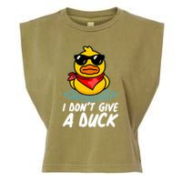 Funny I Dont Give A Duck Garment-Dyed Women's Muscle Tee