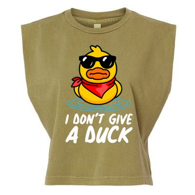 Funny I Dont Give A Duck Garment-Dyed Women's Muscle Tee