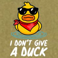 Funny I Dont Give A Duck Garment-Dyed Women's Muscle Tee