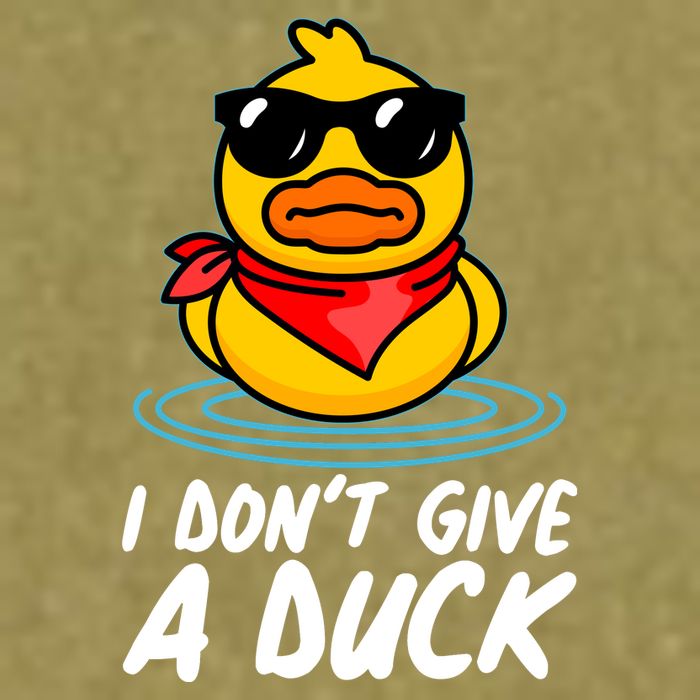 Funny I Dont Give A Duck Garment-Dyed Women's Muscle Tee