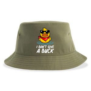 Funny I Dont Give A Duck Sustainable Bucket Hat