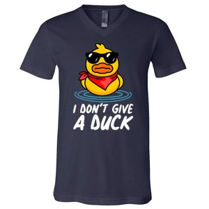 Funny I Dont Give A Duck V-Neck T-Shirt