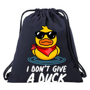 Funny I Dont Give A Duck Drawstring Bag