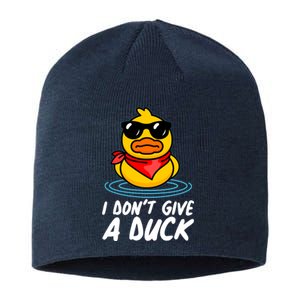 Funny I Dont Give A Duck Sustainable Beanie