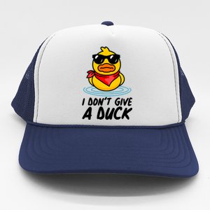 Funny I Dont Give A Duck Trucker Hat