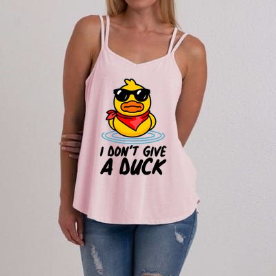 Funny I Dont Give A Duck Women's Strappy Tank