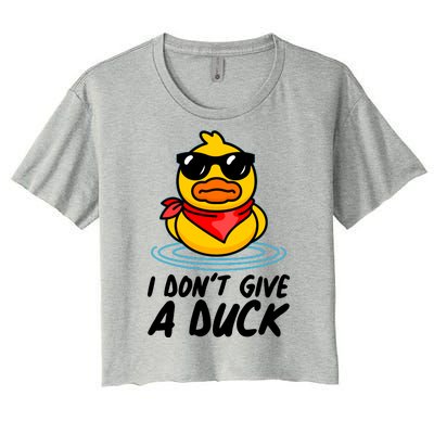 Funny I Dont Give A Duck Women's Crop Top Tee