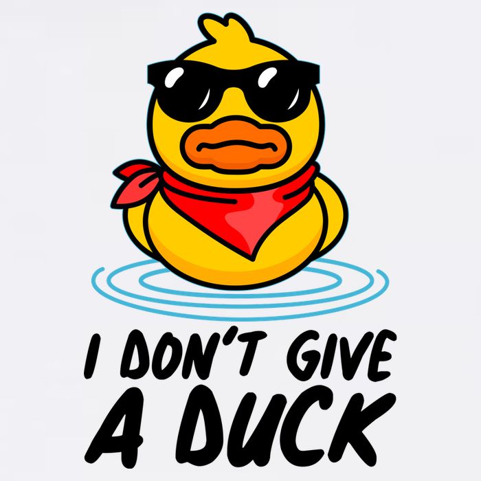 Funny I Dont Give A Duck Garment-Dyed Sweatshirt