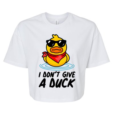 Funny I Dont Give A Duck Bella+Canvas Jersey Crop Tee