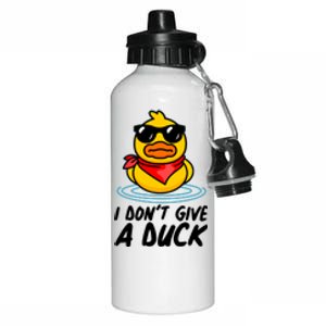 Funny I Dont Give A Duck Aluminum Water Bottle