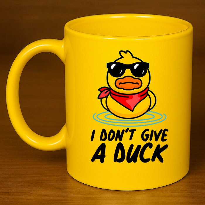 Funny I Dont Give A Duck 11oz C Handle Ceramic Mug