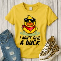 Funny I Dont Give A Duck Womens T-Shirt