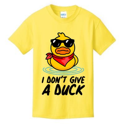 Funny I Dont Give A Duck Kids T-Shirt