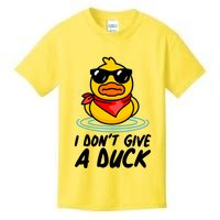 Funny I Dont Give A Duck Kids T-Shirt