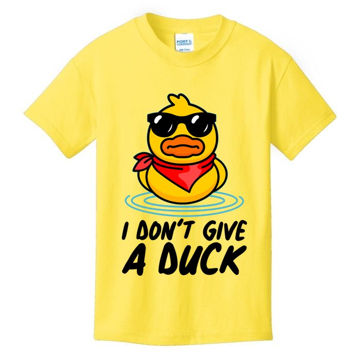 Funny I Dont Give A Duck Kids T-Shirt