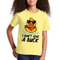 Funny I Dont Give A Duck Kids T-Shirt