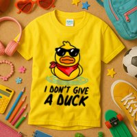 Funny I Dont Give A Duck Kids T-Shirt