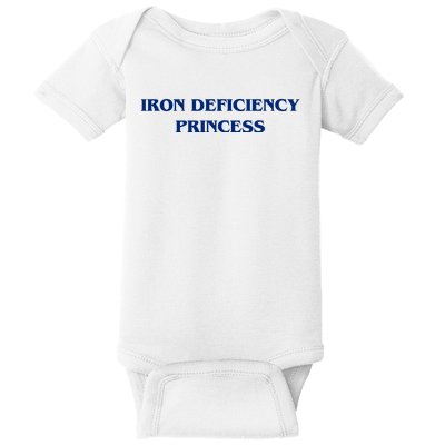 Funny Iron Deficiency Princess Baby Bodysuit