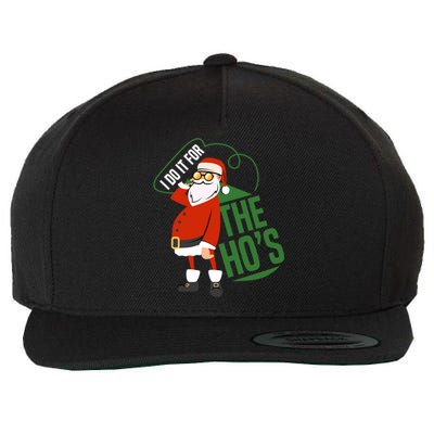 Funny I Do It For The Hos Ugly Christmas Gift Wool Snapback Cap