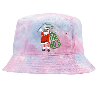 Funny I Do It For The Hos Ugly Christmas Gift Tie-Dyed Bucket Hat